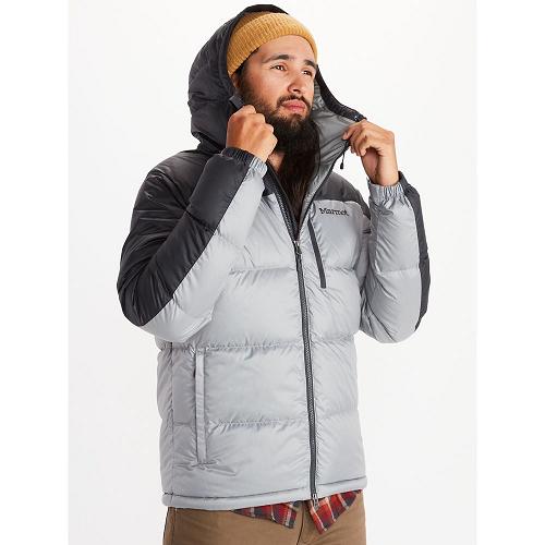 Marmot Down Jacket Grey NZ - Guides Jackets Mens NZ4638970